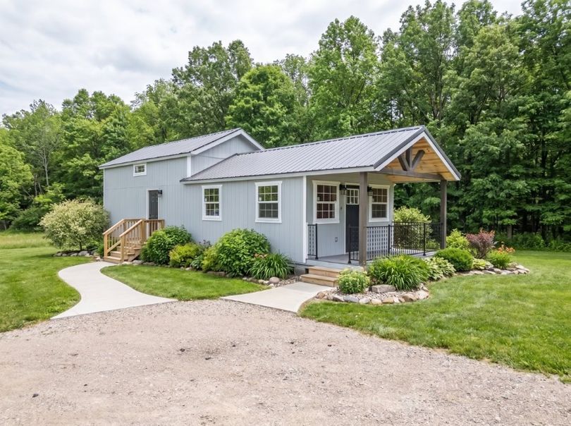 split level tiny home exterior